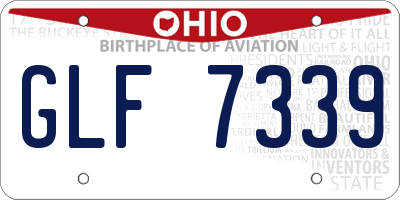 OH license plate GLF7339