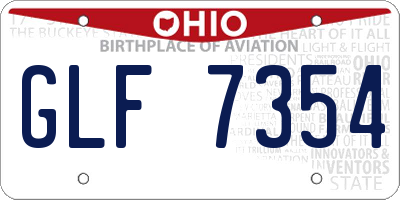 OH license plate GLF7354