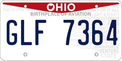 OH license plate GLF7364