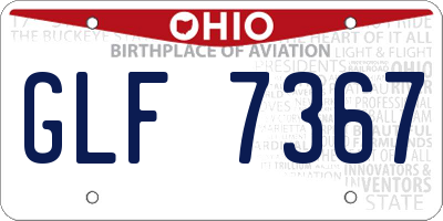 OH license plate GLF7367