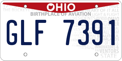 OH license plate GLF7391
