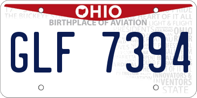 OH license plate GLF7394