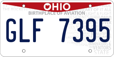 OH license plate GLF7395