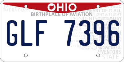 OH license plate GLF7396