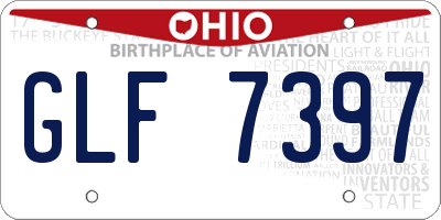 OH license plate GLF7397
