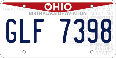 OH license plate GLF7398