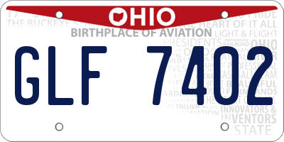 OH license plate GLF7402