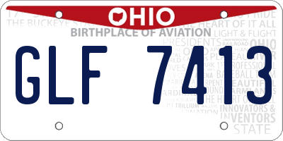 OH license plate GLF7413