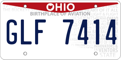 OH license plate GLF7414