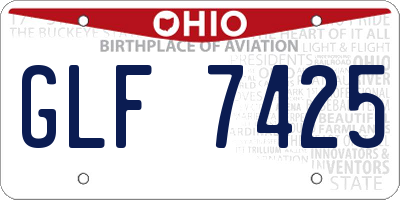 OH license plate GLF7425