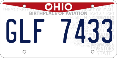 OH license plate GLF7433