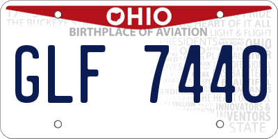 OH license plate GLF7440