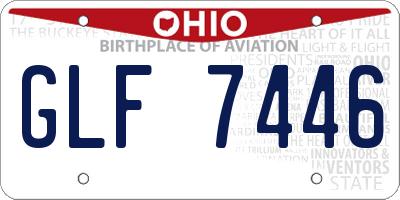 OH license plate GLF7446