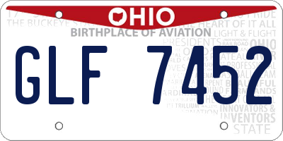 OH license plate GLF7452