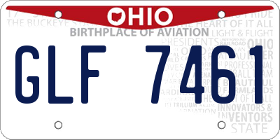 OH license plate GLF7461