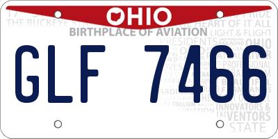 OH license plate GLF7466
