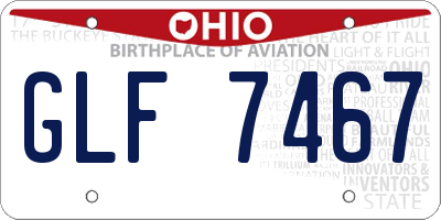 OH license plate GLF7467