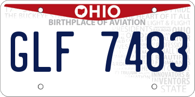 OH license plate GLF7483