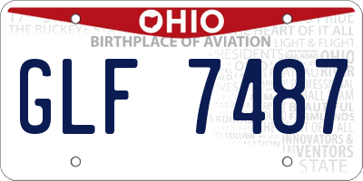 OH license plate GLF7487