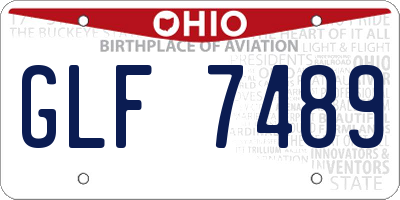 OH license plate GLF7489