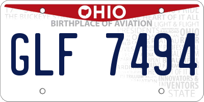 OH license plate GLF7494