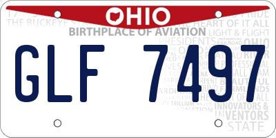 OH license plate GLF7497