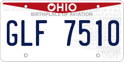 OH license plate GLF7510