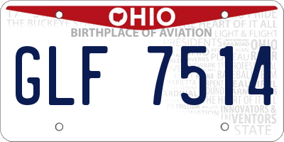 OH license plate GLF7514