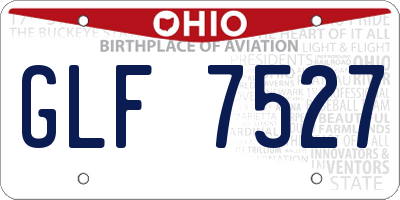 OH license plate GLF7527