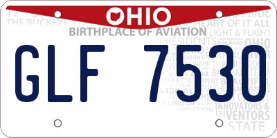 OH license plate GLF7530