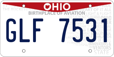 OH license plate GLF7531