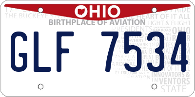 OH license plate GLF7534