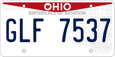 OH license plate GLF7537