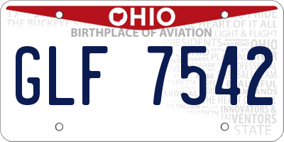 OH license plate GLF7542