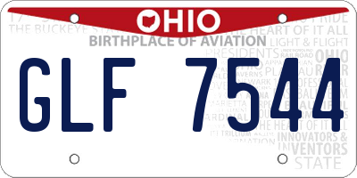 OH license plate GLF7544