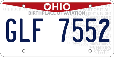 OH license plate GLF7552