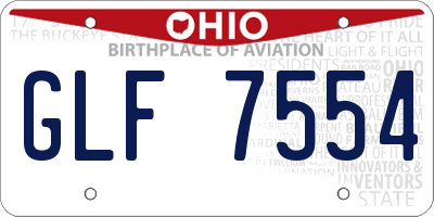 OH license plate GLF7554