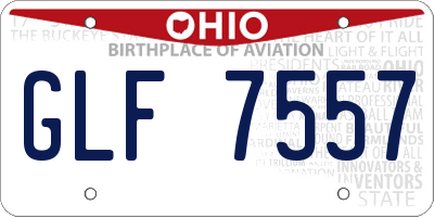 OH license plate GLF7557
