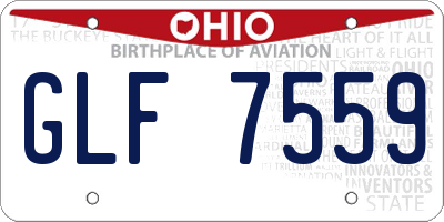 OH license plate GLF7559