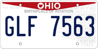 OH license plate GLF7563