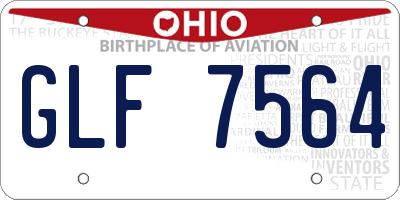 OH license plate GLF7564