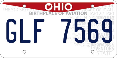 OH license plate GLF7569