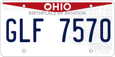 OH license plate GLF7570