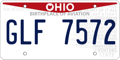 OH license plate GLF7572