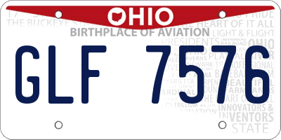OH license plate GLF7576