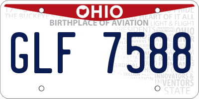 OH license plate GLF7588