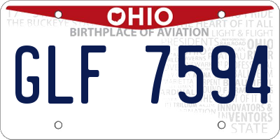 OH license plate GLF7594