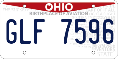 OH license plate GLF7596