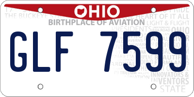 OH license plate GLF7599