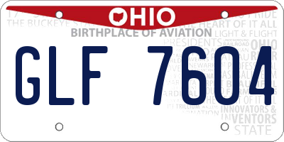 OH license plate GLF7604